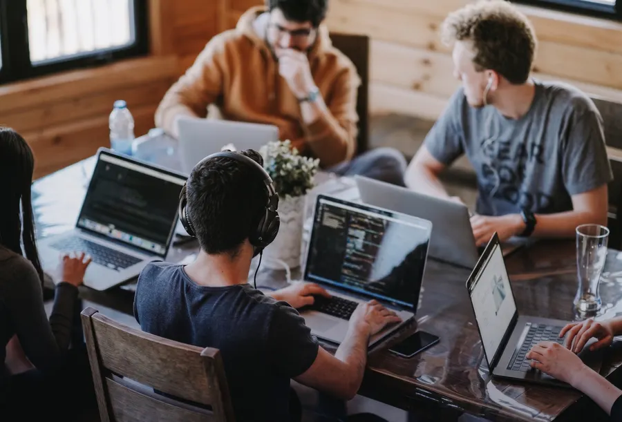 Enterprise team collaborating on governed AI workflows